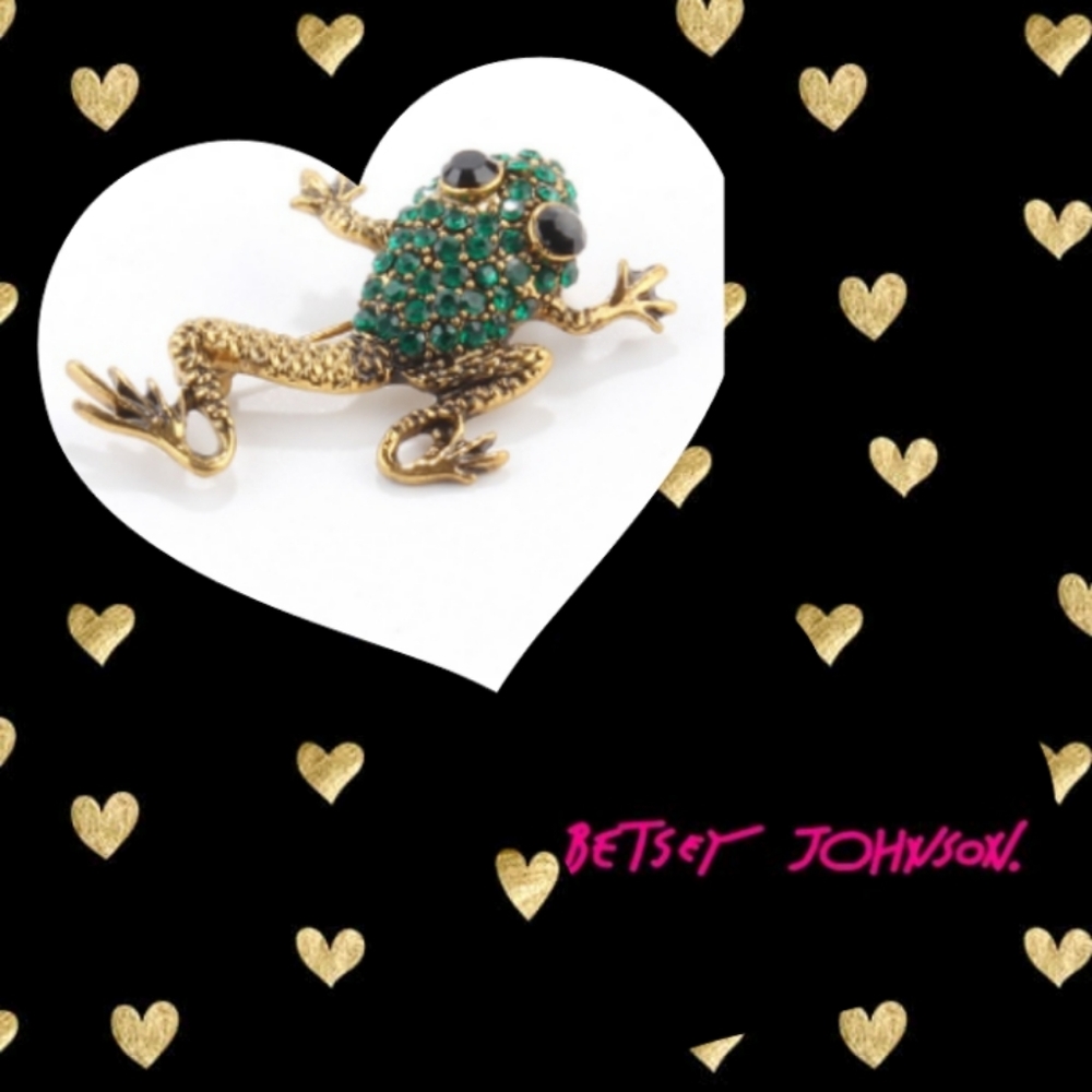 Betsey Johnson Frog Brooch